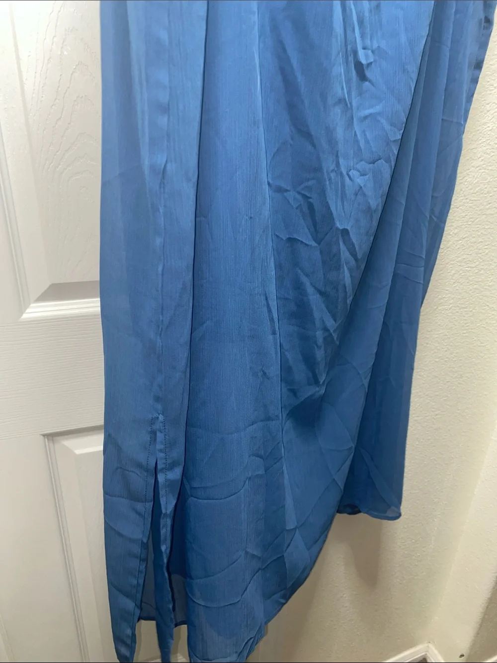 H by Halston Blue Maxi Slip Skirt
